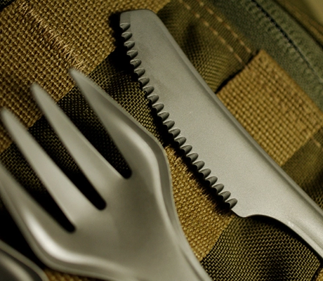 application of Outdoor Travel Camping Cutlery Ultralight Titanium Fork-image2