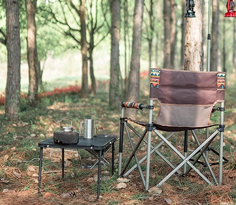 application of Ultralight Portable Travel Camping Iron Mesh Table-image1