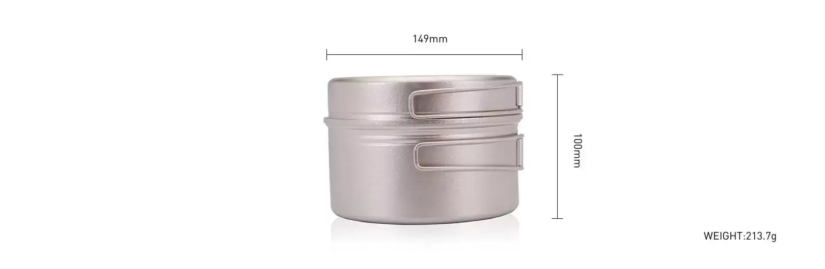 details of Ultralight Camping Pot Set Titanium Cookware Set