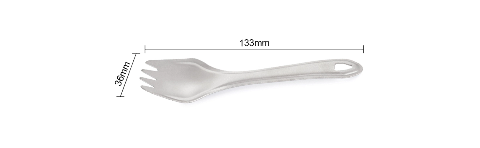 details of Lightweight Titanium Spork