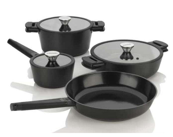 Noir Cast Aluminum 7pc Cookware Set